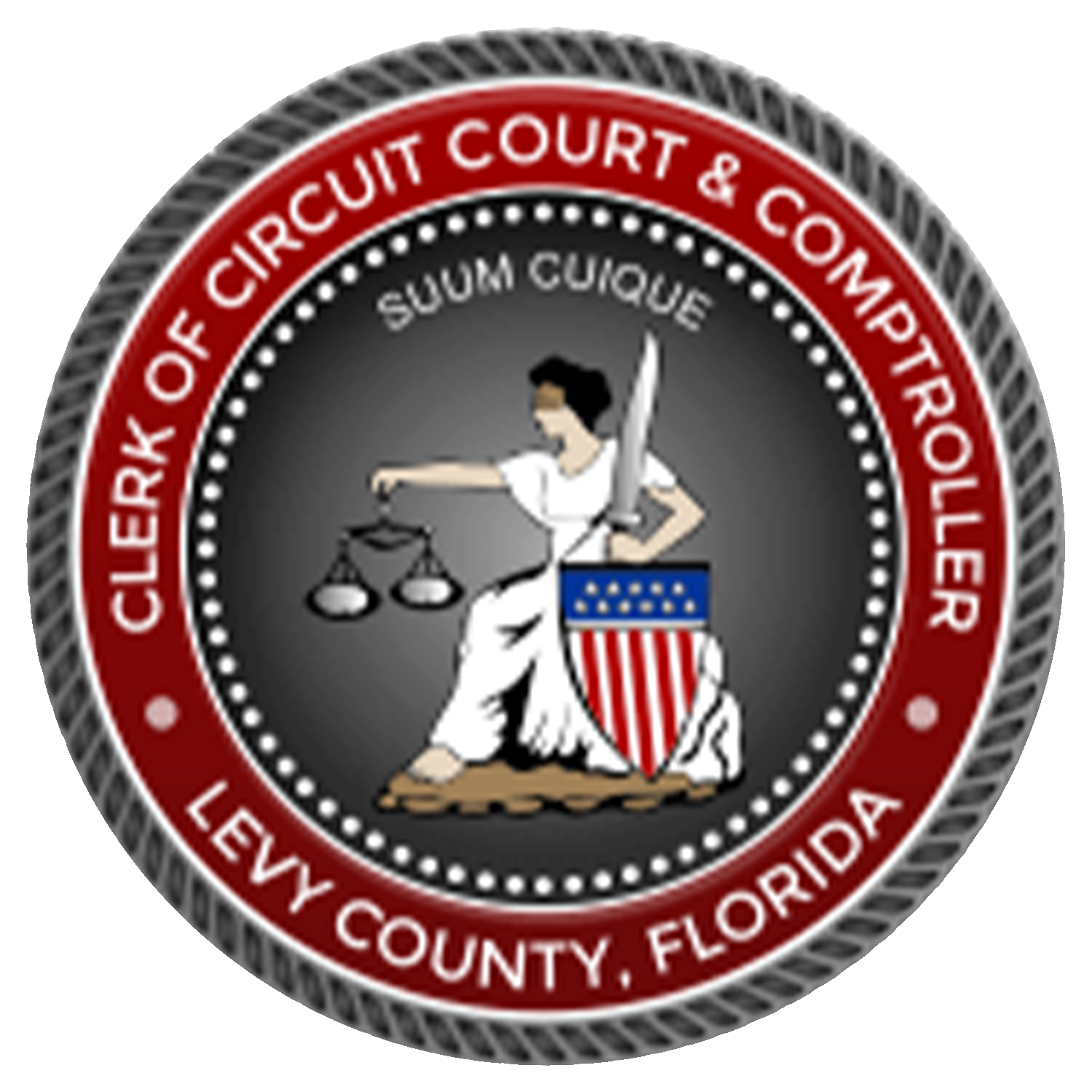 Official logo of the Levy County court of clerk