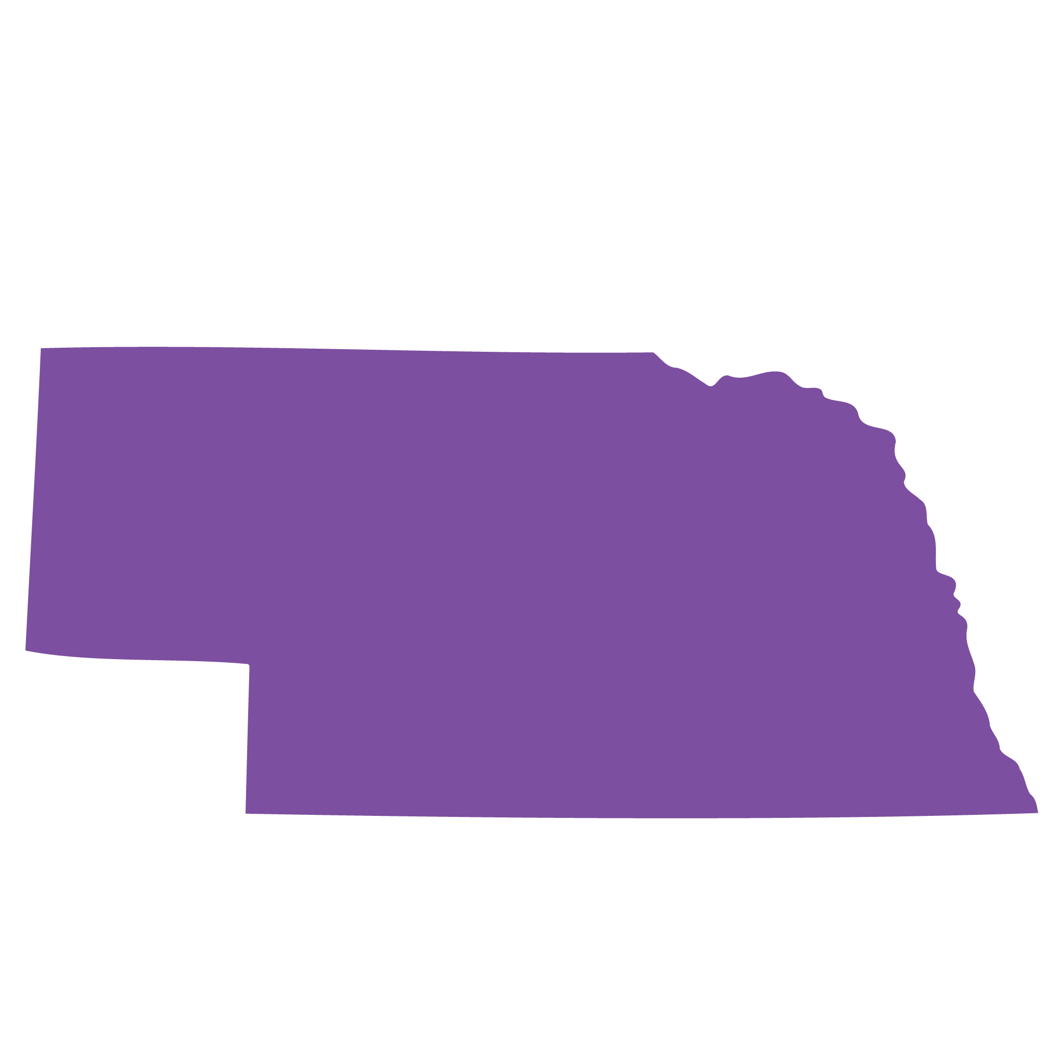 State outline of Nebraska