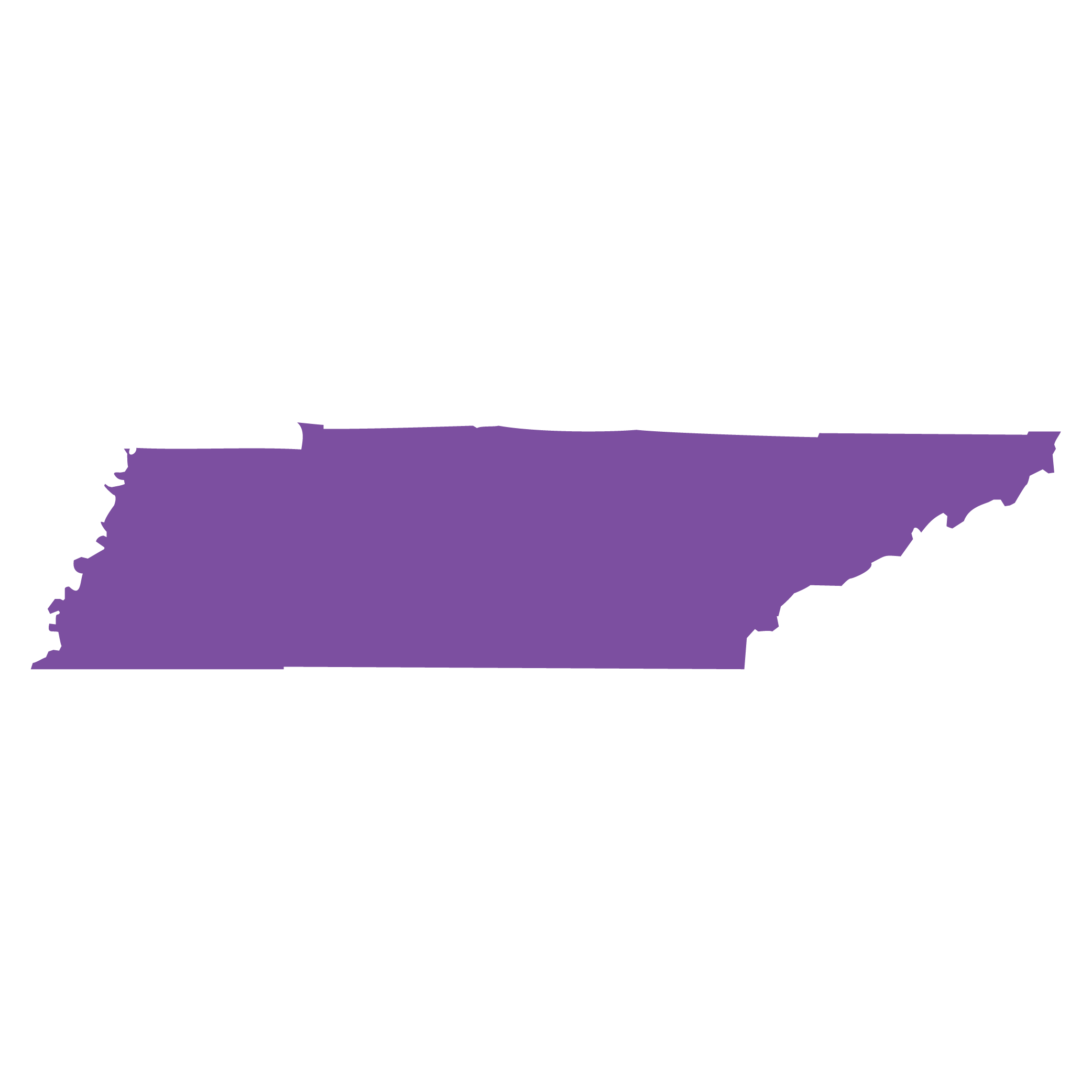 State outline of Tennessee