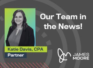 A headshot of Katie Davis, CPA, is featured alongside the text 